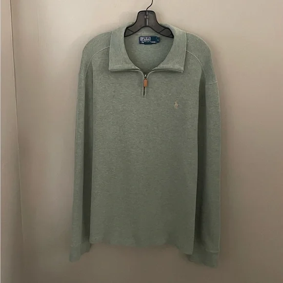 Ralph Lauren Quarter Zip Sage Green - Picture 1 of 6